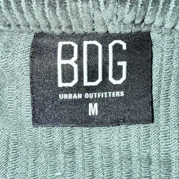Urban Outfitters BDG Green Corduroy Hooded Cropped Jacket Womens Size Medium - Picture 5 of 9